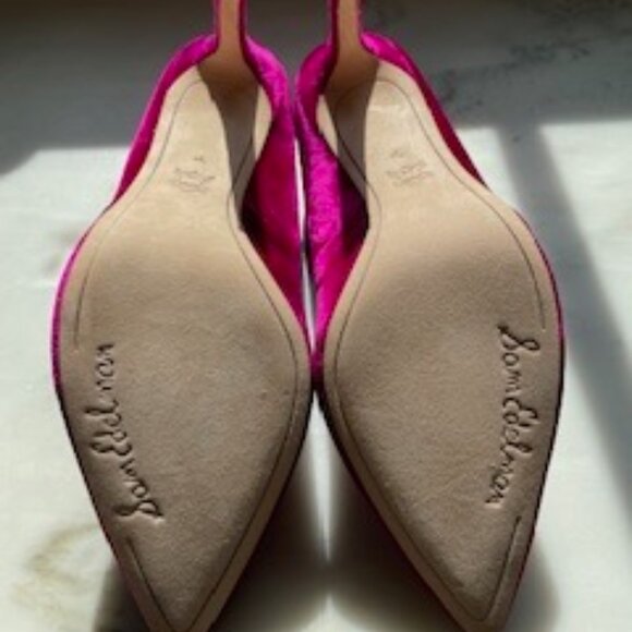 Sam Edelman Fuchsia Velvet Heels, Size 9.5 - Picture 4 of 4